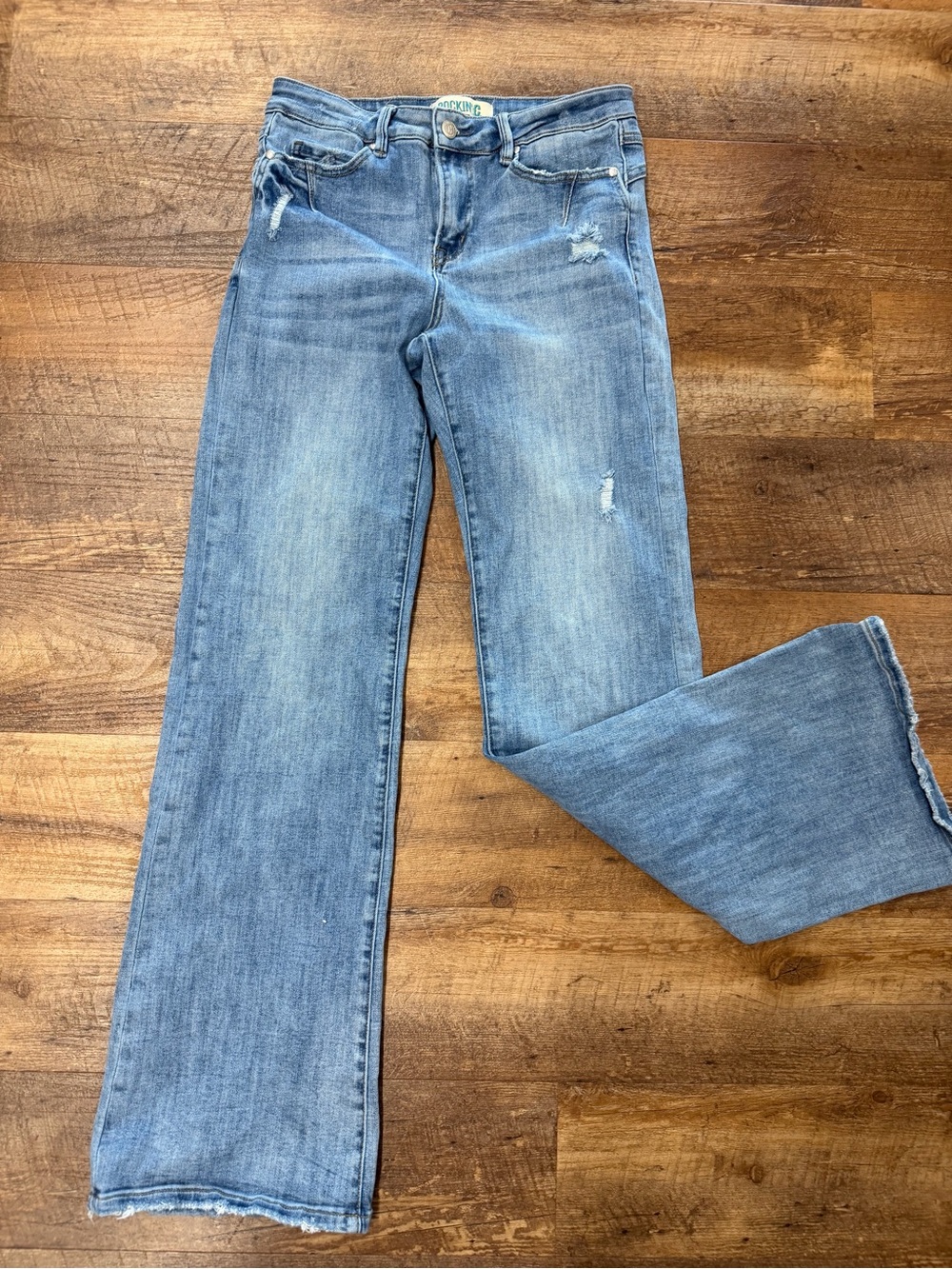 Wide-leg Rockin C Women's Light Blue Jeans size 28